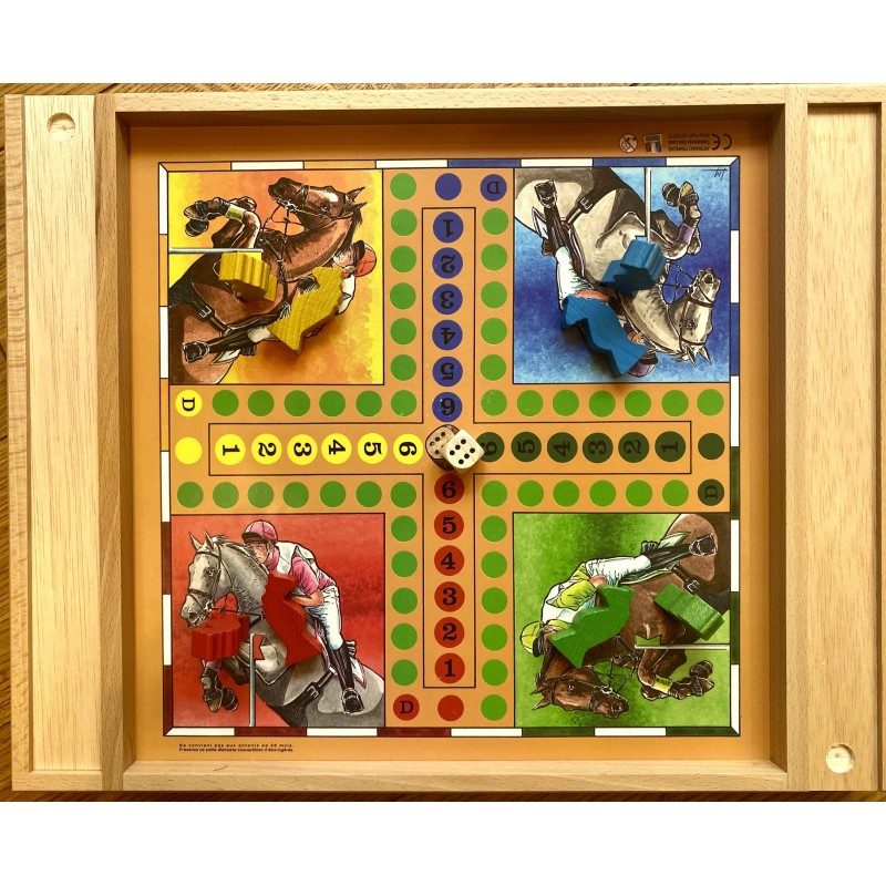 Grand Jeu De L Oie Et Petits Chevaux En Bois Made In France