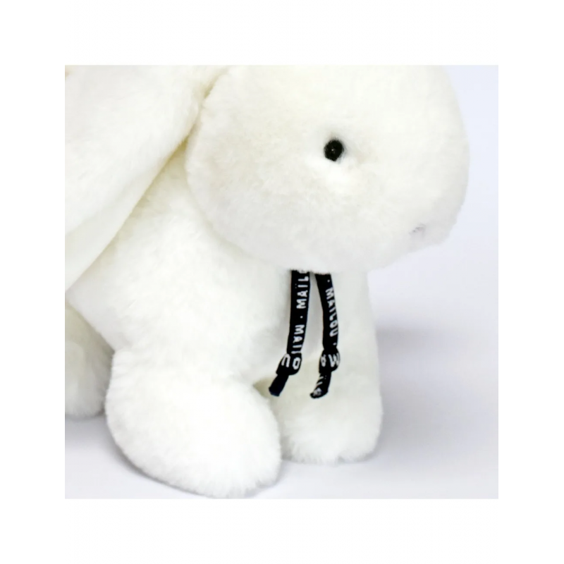 Lapin Merlin blanc - 25cm - Maïlou Tradition