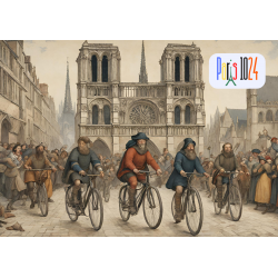 Carte postale "Cyclisme Paris 1024" - Recto