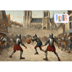 Carte postale "Basketball Paris 1024" - Recto