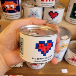 Kit mosaïque "Coeur rouge" dans son emballage "boite de conserve"