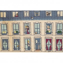 Carte postale en bois "Façade parisienne" - Woodhi