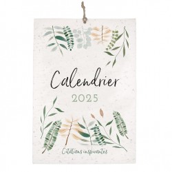 Calendrier 2025 à planter - "Nature" - La page de couverture (ensemencée)