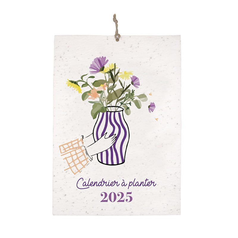 Calendrier 2025 à planter - "Bouquets" - La page de couverture, à planter elle aussi !