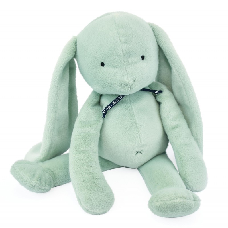 Peluche "Lapin Méloé vert sauge" - 37cm - Maïlou Tradition