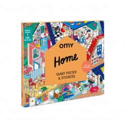 Poster "Home" + 100 Autocollants - OMY