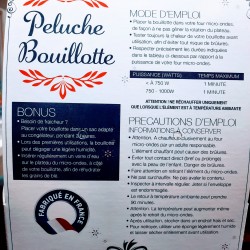 Instructions Peluche-bouillotte aux grains de blé et lavande