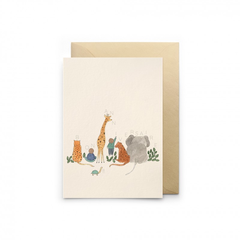 Carte "AnimalVersaire" - Petit Gramme