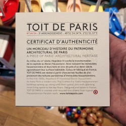 Toit de Paris - Focus 3ème - Le certificat d'authenticité