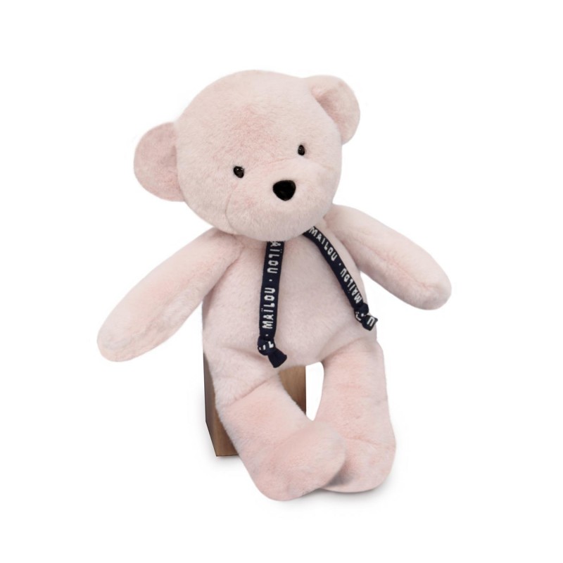 Peluche ours dorlotin rose - 20cm - Maïlou Tradition