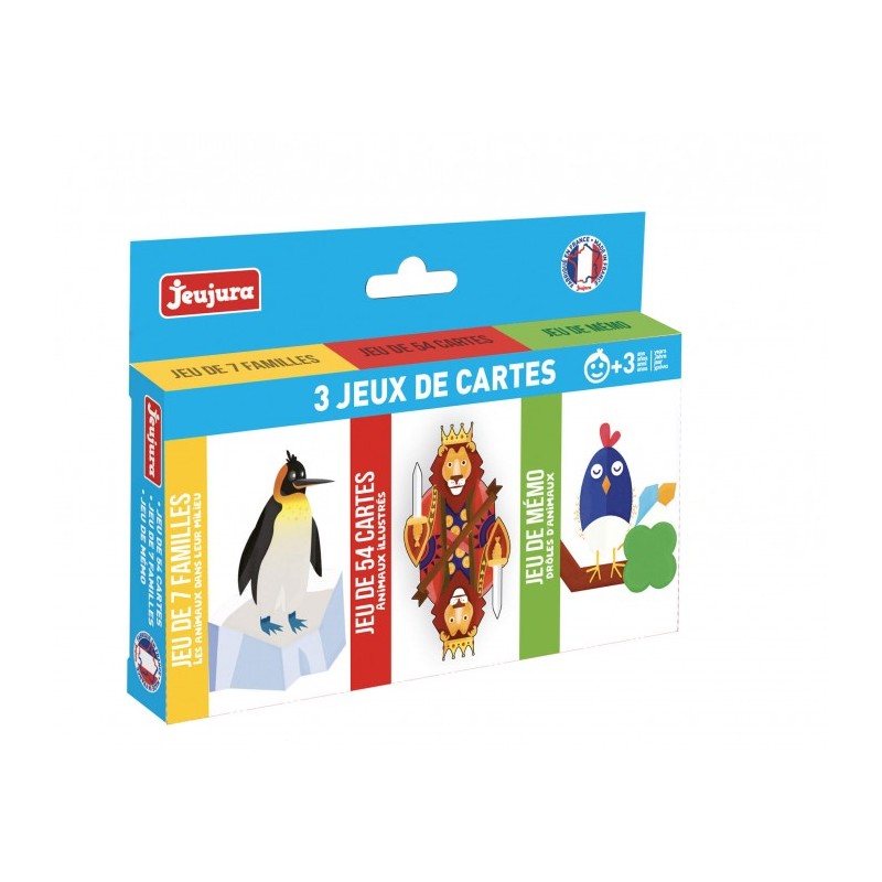 Coffret 3 jeux de cartes - Jeujura